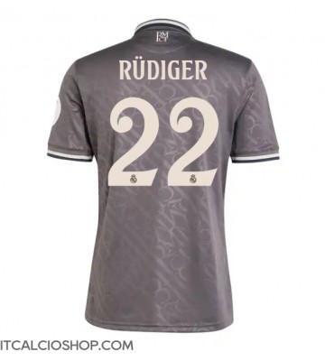 Real Madrid Antonio Rudiger #22 Terza Maglia 2024-25 Manica Corta